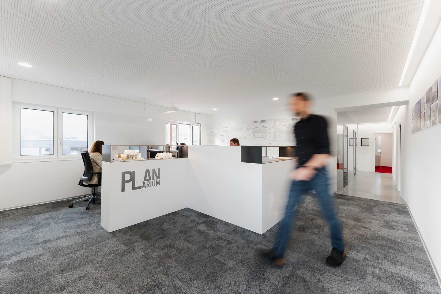 Empfangsbereich im Planarium-Büro