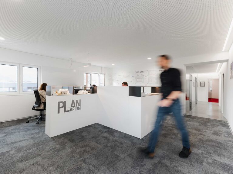Empfangsbereich im Planarium-Büro